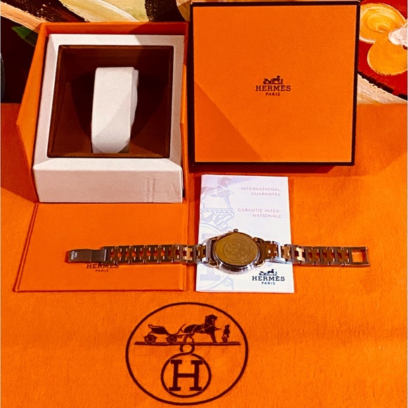 🛑SOLD🛑 ⏰⏱🕰Authentic Hermes Two Tone Clipper Watch - Picture 3 of 16